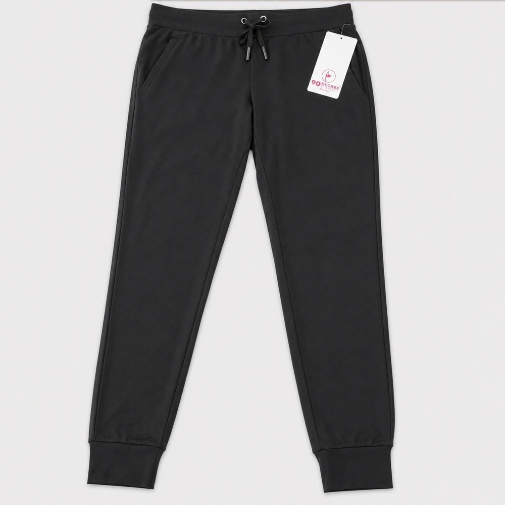 90 DEGREE BY REFLEX Joggers Girls M (10) Black PG73119 Activewear Pants NWT